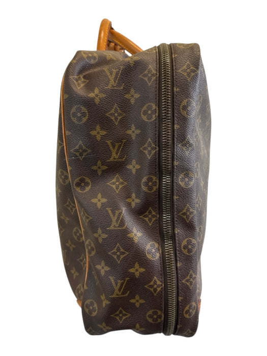Louis Vuitton Brown Coated Canvas & Leather Bronze Hardware LV Monogram Bag Brown / L/XL