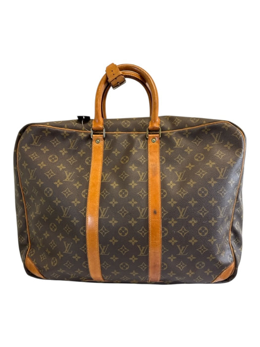 Louis Vuitton Brown Coated Canvas & Leather Bronze Hardware LV Monogram Bag Brown / L/XL
