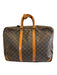 Louis Vuitton Brown Coated Canvas & Leather Bronze Hardware LV Monogram Bag Brown / L/XL