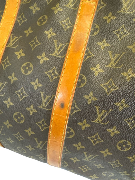 Louis Vuitton Brown Coated Canvas & Leather Bronze Hardware LV Monogram Bag Brown / L/XL
