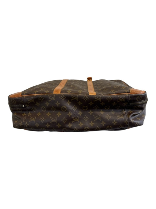 Louis Vuitton Brown Coated Canvas & Leather Bronze Hardware LV Monogram Bag Brown / L/XL