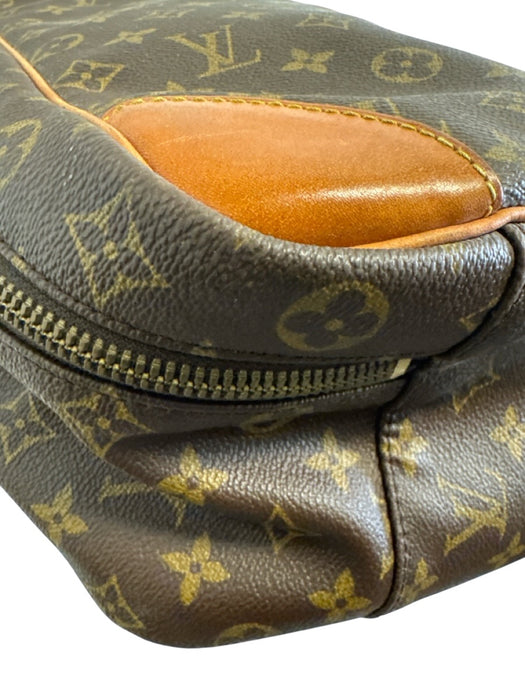Louis Vuitton Brown Coated Canvas & Leather Bronze Hardware LV Monogram Bag Brown / L/XL