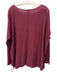 Eileen Fisher Size M Maroon Red Long Sleeve Knit Wide Neck Top Maroon Red / M
