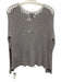 Eileen Fisher Size M Light Gray Cotton Long Sleeve Knit Wide Neck Holes Top Light Gray / M