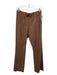 Ann Mashburn Size M Brown Polyester High Waist Elastic Waist Wide Leg Pants Brown / M