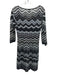 M Missoni Size Est Small Black, Gray, Brown Viscose Blend Long Sleeve Dress Black, Gray, Brown / Est Small