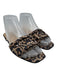 Ann Mashburn Shoe Size 37.5 Black, Brown, Tan Leather open toe Leopard Sandals Black, Brown, Tan / 37.5