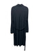 Lafayette 148 Size 1X Black Viscose Button Up Long Sleeve Collar Sash Inc Dress Black / 1X