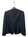 Armani Collection Size 8 Black Wool Button Front Shoulder Pads Blazer Jacket Black / 8