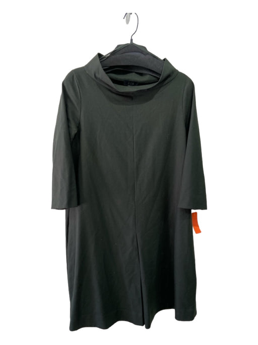 COS Size 38 Dark Green Wool Mock Neck Dress Dark Green / 38