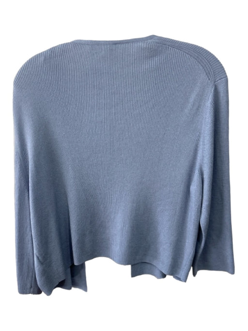 Lafayette 148 Size XL Pale Blue Lyocell & Polyamide Open Front Cropped Sweater Pale Blue / XL
