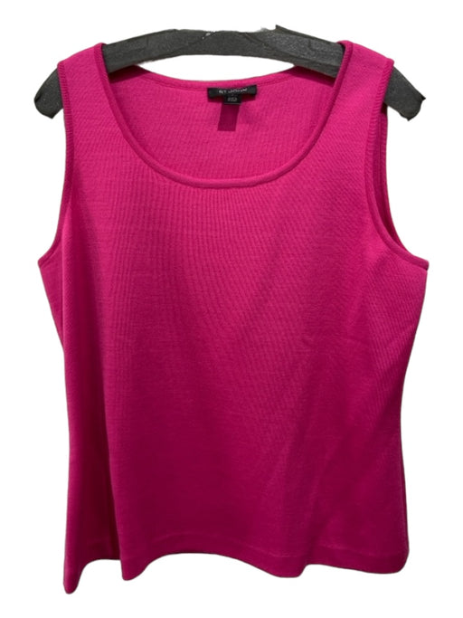 St. John Size L Pink Wool & Rayon Sleeveless Knit Top Pink / L