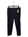 St. John Size 10 Black Missing Fabric Velvet Trim Shimmer Pants Black / 10