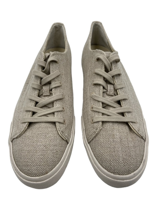 Vince Shoe Size 10 Beige Canvas Low Top lace up Sneakers Beige / 10
