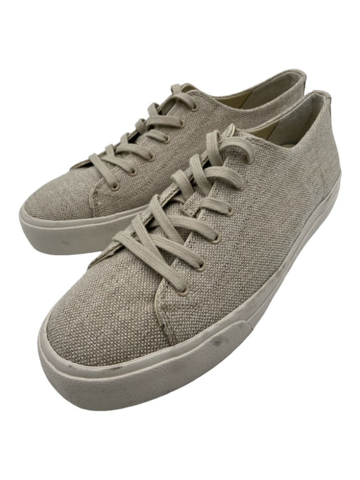 Vince Shoe Size 10 Beige Canvas Low Top lace up Sneakers Beige / 10