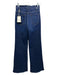 Mother Size 26 Dark Wash Cotton Denim High Rise Whiskering Wide Leg Jeans Dark Wash / 26