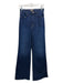 Mother Size 26 Dark Wash Cotton Denim High Rise Whiskering Wide Leg Jeans Dark Wash / 26