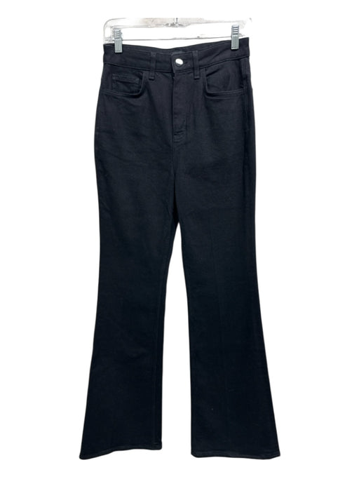 Theory Size 26 Black Cotton Denim High Rise Flare 5 Pocket Jeans Black / 26