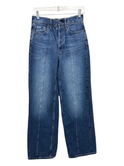 Banana Republic Size 26 Cream White Cotton Denim High Rise Wide Leg Jeans Cream White / 26