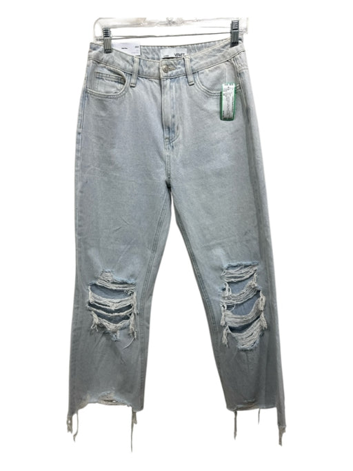 Vervet Size 26 Light Wash Cotton Denim High Rise Distressed Kick Flare Jeans Light Wash / 26