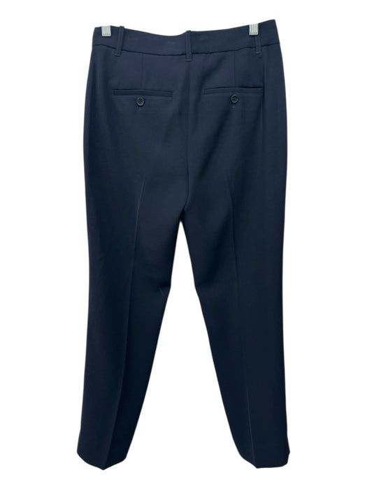 Vince Size 4 Black Polyester Straight Leg Pleated Trouser Pants Black / 4