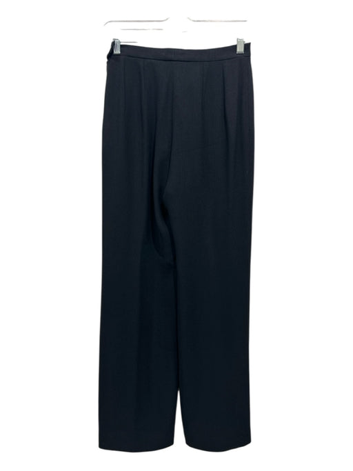Max Mara Size 4 Black Triacetate Blend High Rise Wide Leg Side Zip Sheer Pants Black / 4