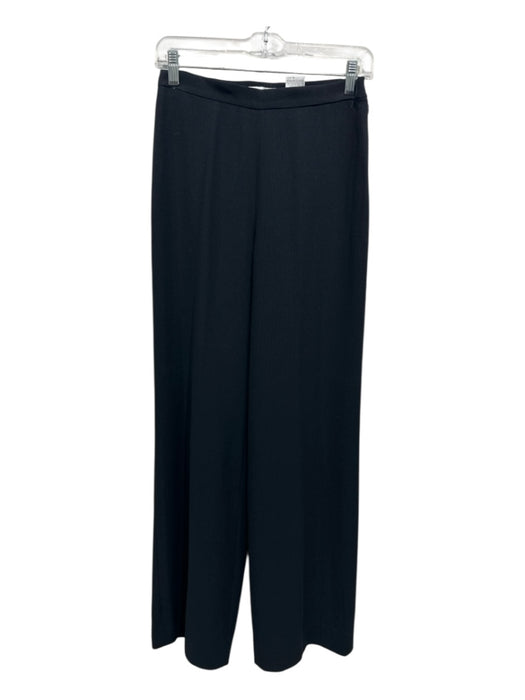 Max Mara Size 4 Black Triacetate Blend High Rise Wide Leg Side Zip Sheer Pants Black / 4