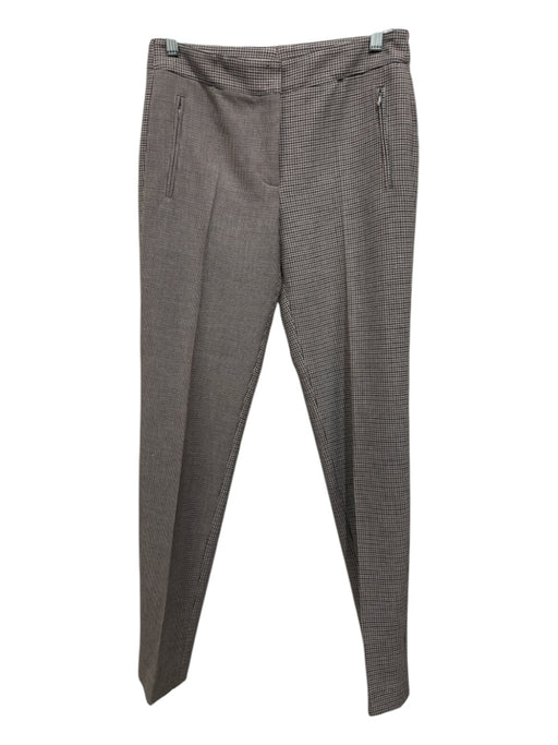 Akris Punto Size 4 Brown, Red, Black Polyester Blend High Rise Front Seam Pants Brown, Red, Black / 4