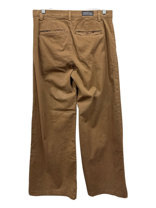 AG Size 27 Camel Brown Cotton Blend Wide Leg High Rise Straight Leg Pants Camel Brown / 27