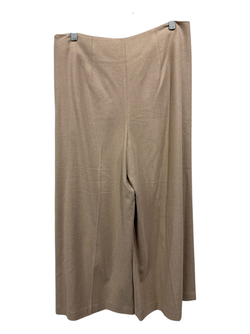 Vince Size 8 Beige Wool Blend High Rise Darted Wide Leg Culotte Pants Beige / 8