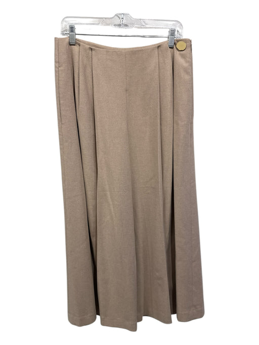 Vince Size 8 Beige Wool Blend High Rise Darted Wide Leg Culotte Pants Beige / 8