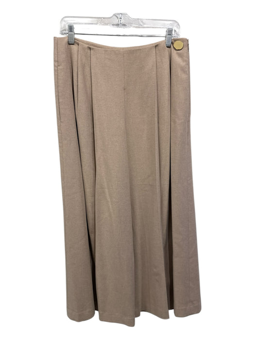 Vince Size 8 Beige Wool Blend High Rise Darted Wide Leg Culotte Pants Beige / 8