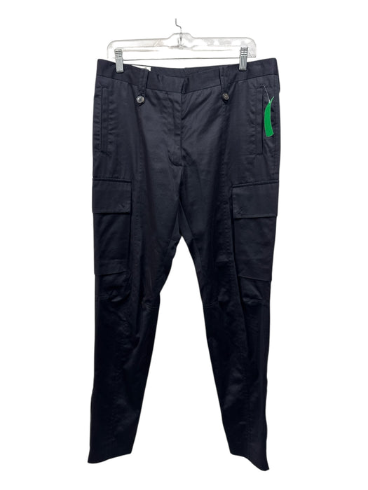 Dries Van Noten Size 40 Black Cotton & Silk Straight Leg Cargo Pockets Pants Black / 40