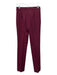 Max Mara Size 2 Burgundy Red Wool Blend High Rise Pockets Pleated Pants Burgundy Red / 2