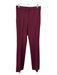 Max Mara Size 2 Burgundy Red Wool Blend High Rise Pockets Pleated Pants Burgundy Red / 2