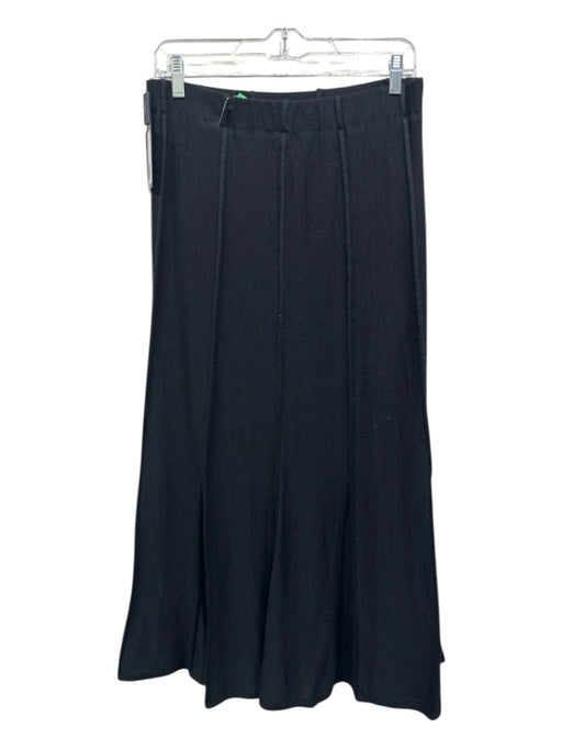 Angel Apparel Size Medium Black Wool Blend High Rise seam detail Godet hem Skirt Black / Medium