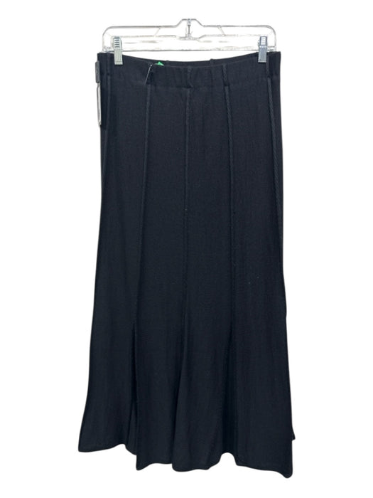 Angel Apparel Size Medium Black Wool Blend High Rise seam detail Godet hem Skirt Black / Medium