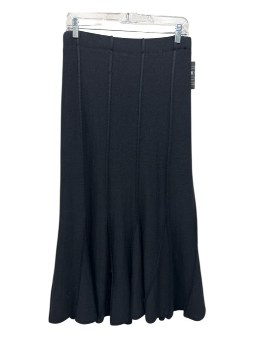 Angel Apparel Size Medium Black Wool Blend High Rise seam detail Godet hem Skirt Black / Medium