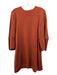 Tibi Size Small Rust Orange Viscose Blend Long Sleeve Back Button Dress Rust Orange / Small
