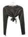 Reformation Size Medium Gold & Black Nylon Blend Long Sleeve Metallic Thread Top Gold & Black / Medium