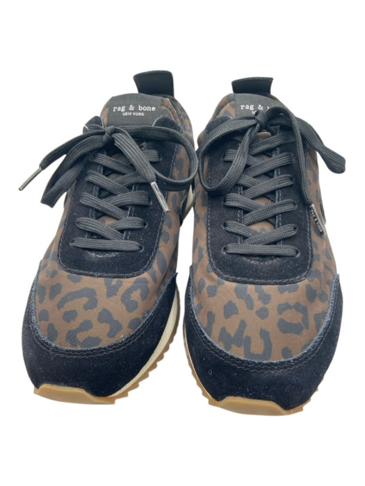 Rag & Bone Shoe Size 40 Black, Brown, White Leather & Textile Suede Sneakers Black, Brown, White / 40