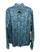 Vince Size L Blue Cotton Abstract Button up Men's Long Sleeve Shirt Blue / L