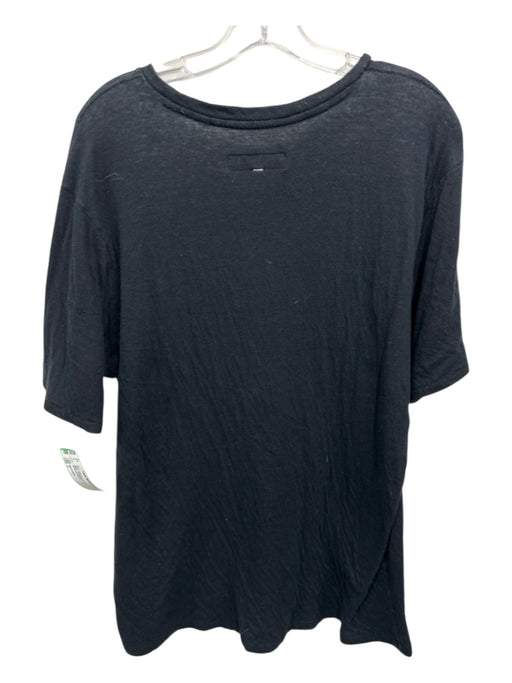 Rag & Bone Size L Black Cotton Blend Solid T shirt Crew Men's Short Sleeve Black / L