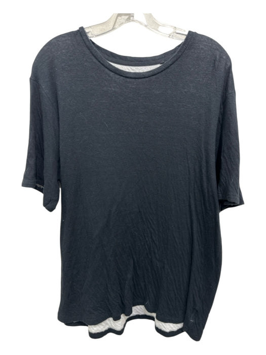 Rag & Bone Size L Black Cotton Blend Solid T shirt Crew Men's Short Sleeve Black / L