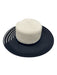 Goorin Bros Navy Blue & White Paper Faux Straw Stripe Detail Sun Hat Navy Blue & White / M