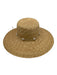 Scala Beige Straw Woven Cowrie Shells Beach Hat Beige / One Size
