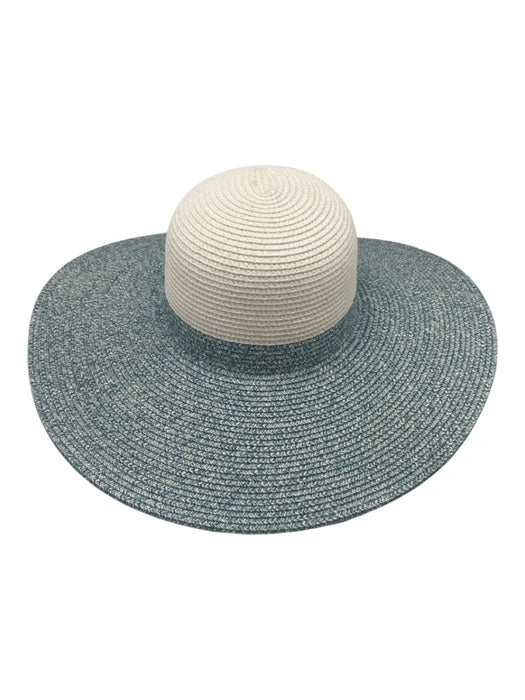 Magid Hats Blue & White Paper Color Block Wide Brim Beach Hat Blue & White / One Size