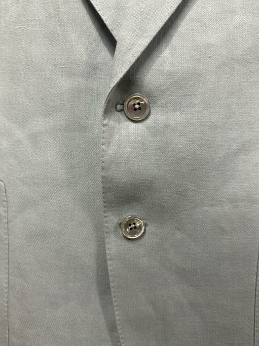 Tom Ford Light blue Linen Solid Peak Lapel Patch Pocket Men's Blazer Light blue / 54