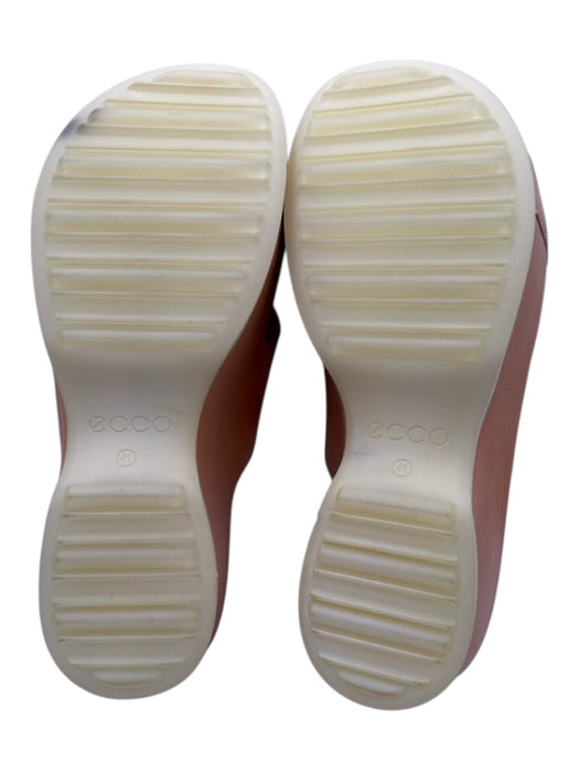 ecco Shoe Size 41 Beige Leather Upper Criss Cross Platform Sandals Beige / 41