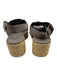 Vince Shoe Size 10 Gray Leather Upper Braided Slingback Criss Cross Sandals Gray / 10